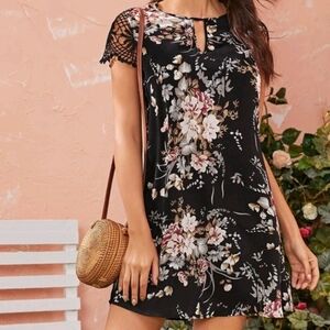 SHEIN Pink and Red Floral Garment